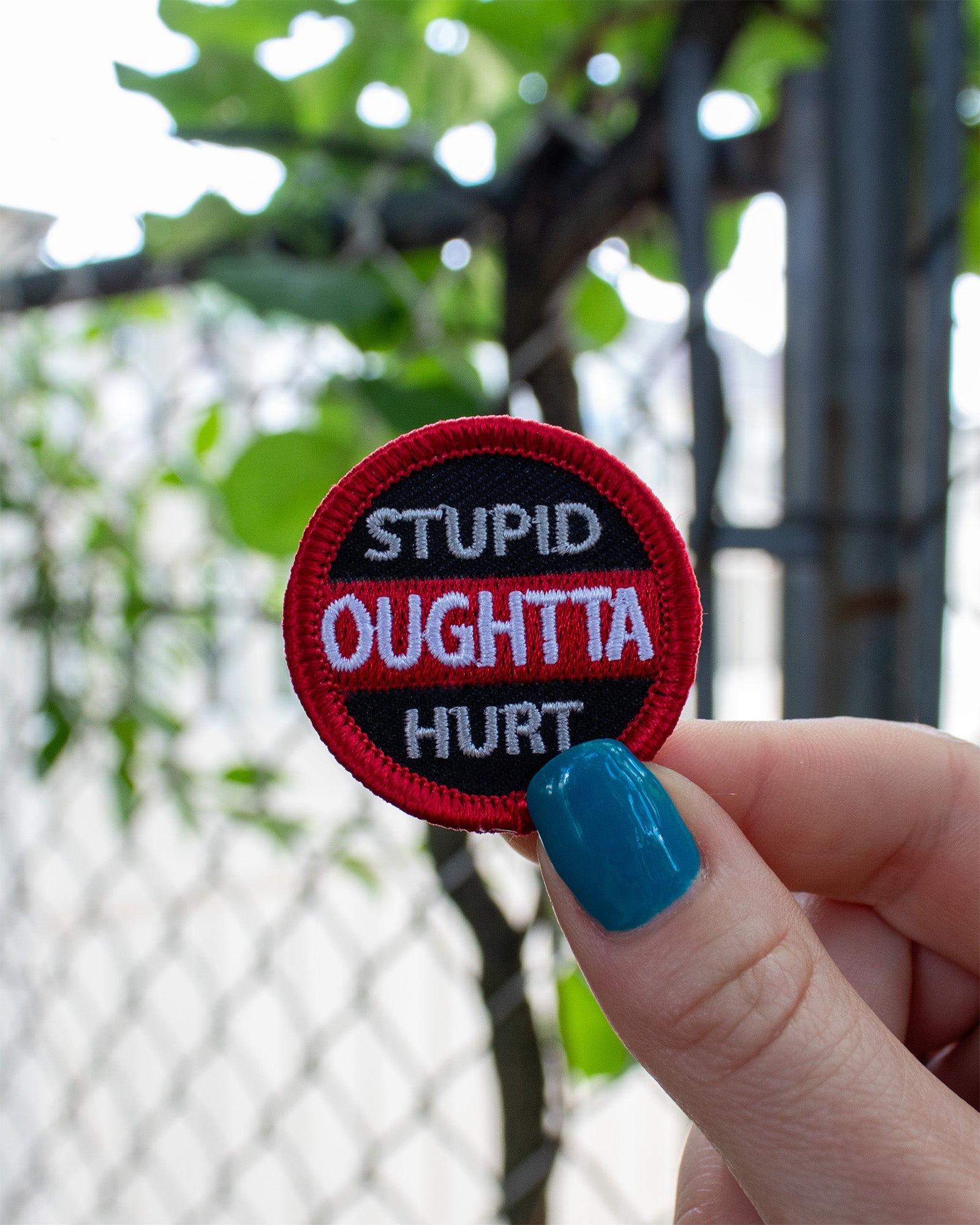 Stupid Oughtta Hurt Patch - Spoof Merit Badge