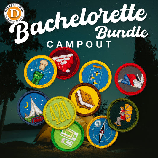 Bachelorette Campout Demerit Badge Bundle - fake merit badges
