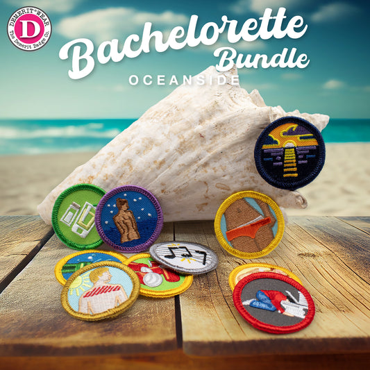 Bachelorette Beach Demerit Badge Bundle - fake merit badges
