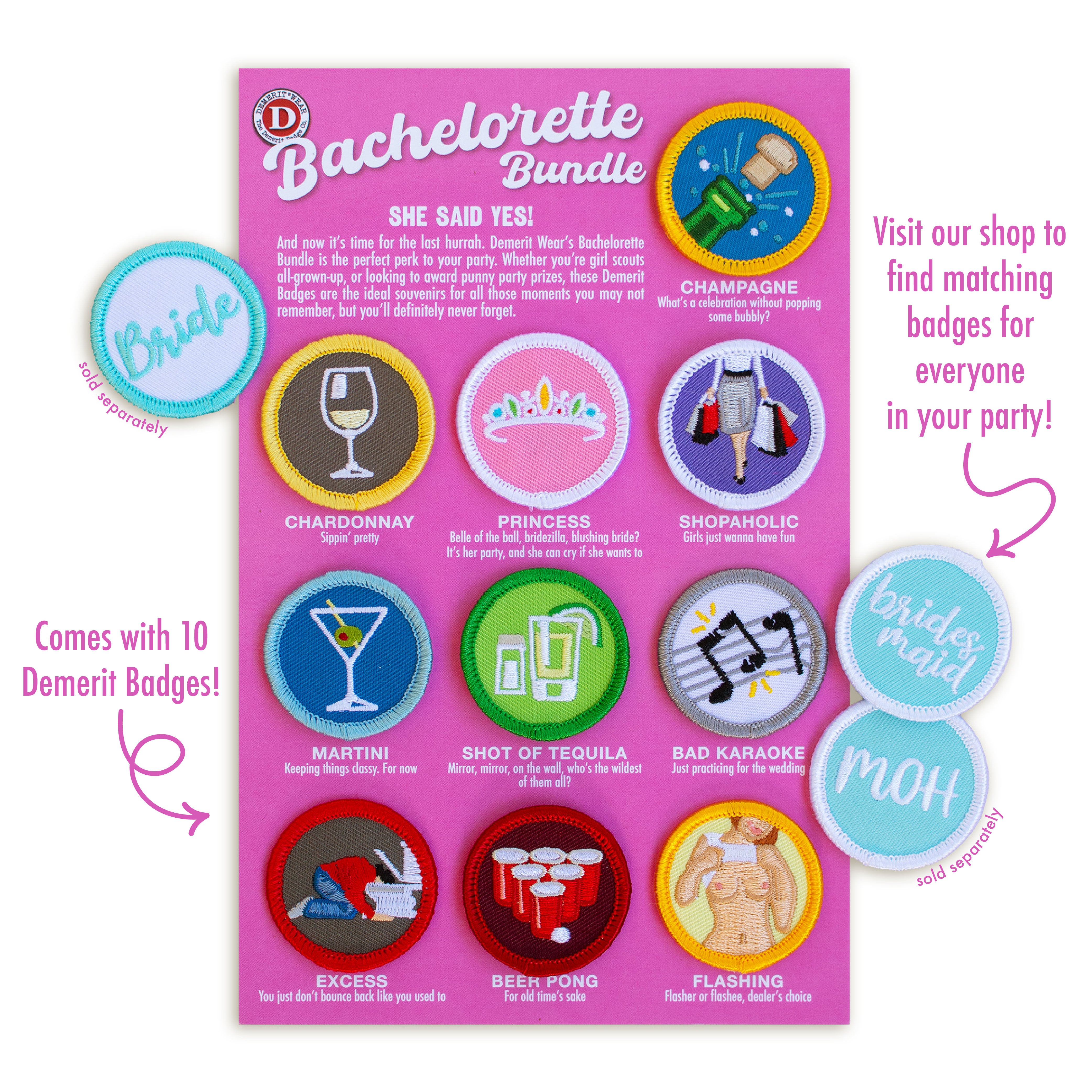 Dimerit Bachelorette Bundle | Demerit Wear - The Demerit Badge Co.