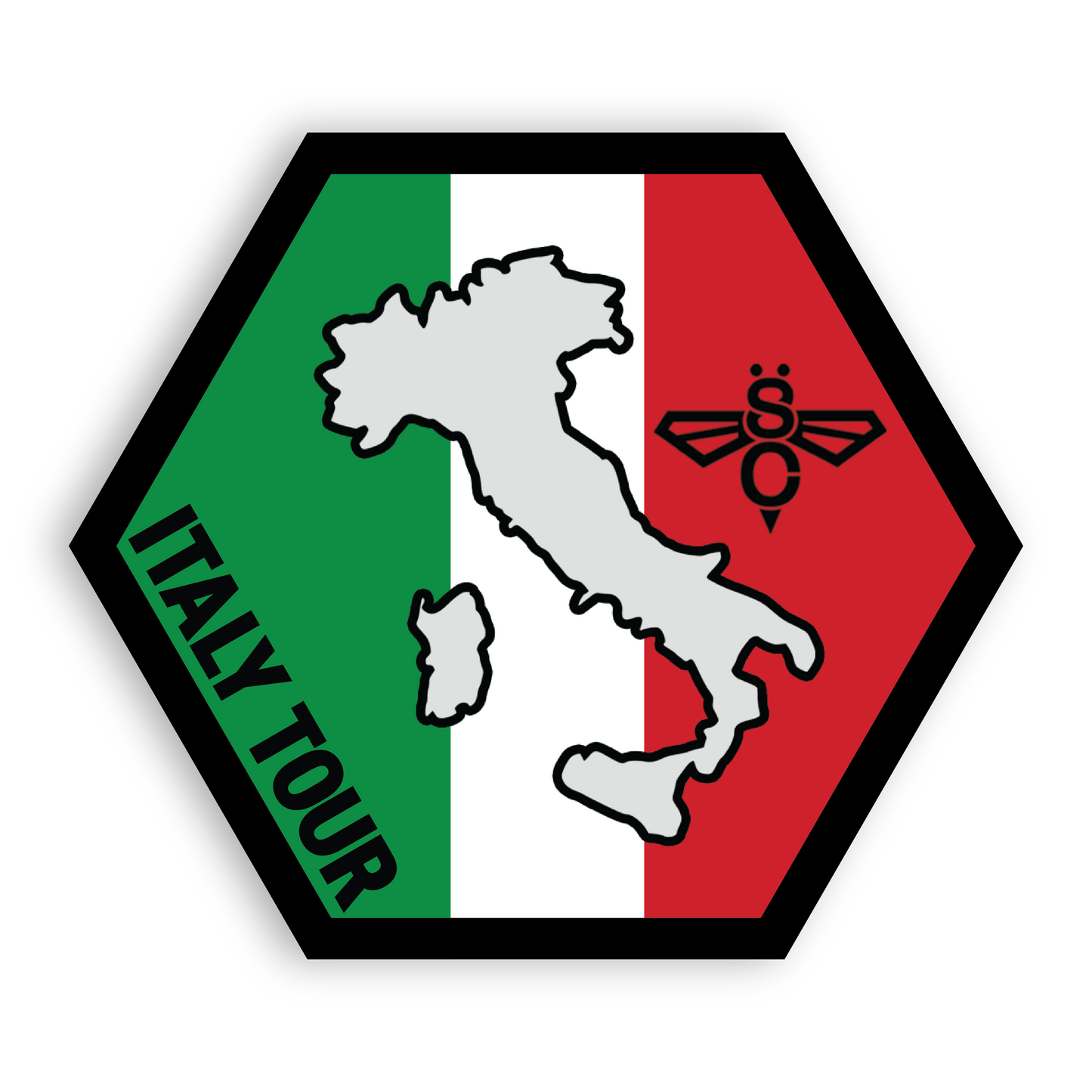 BBSC Italy Tour Custom 2.3" x 2" Patch